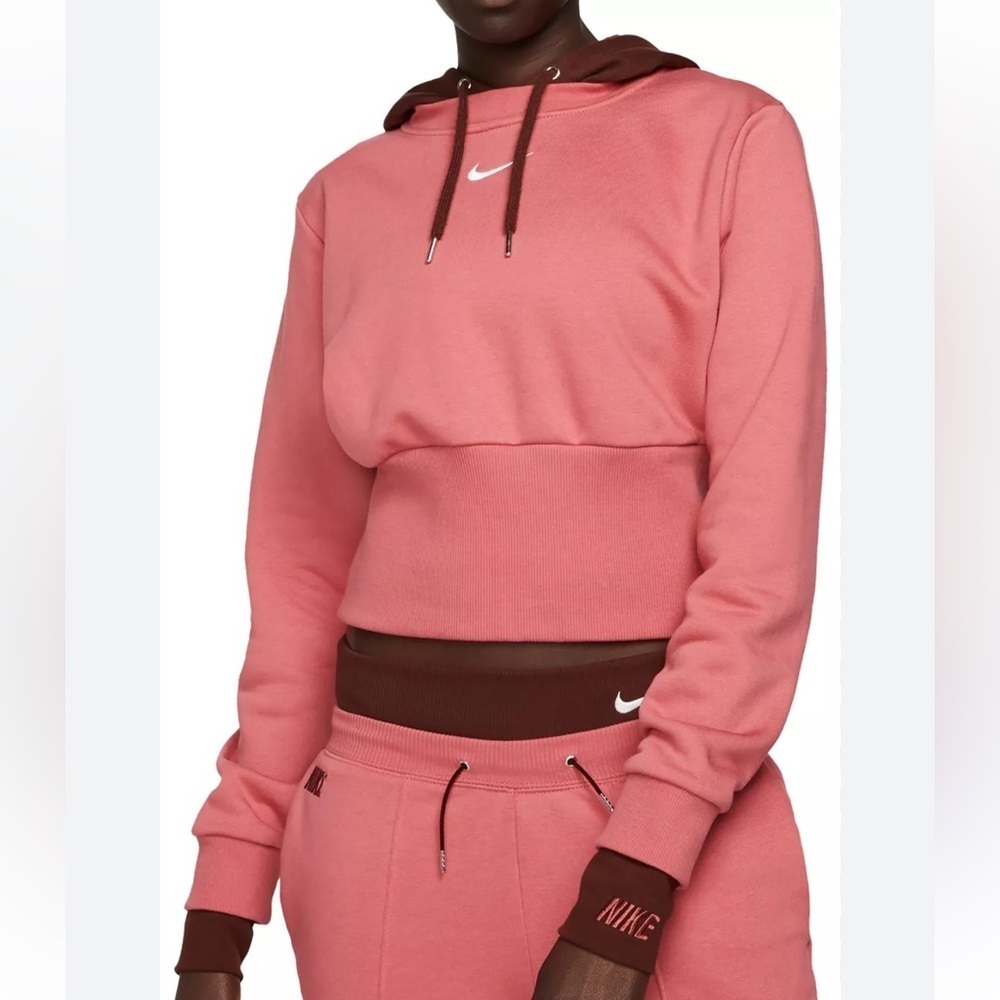 NWOT! Nike Icon Clash Double Layer Cropped Hoodie - Two Tone